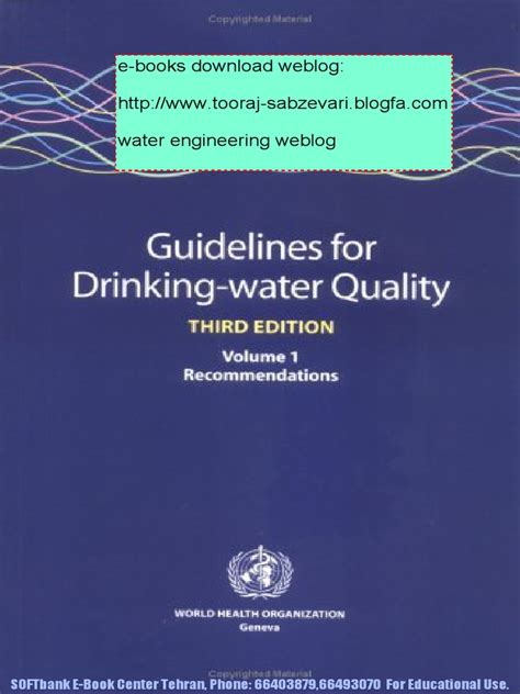 Guidelines for drinking water quality who water series v 1. - Boeing 757 767 study guide pilots not.