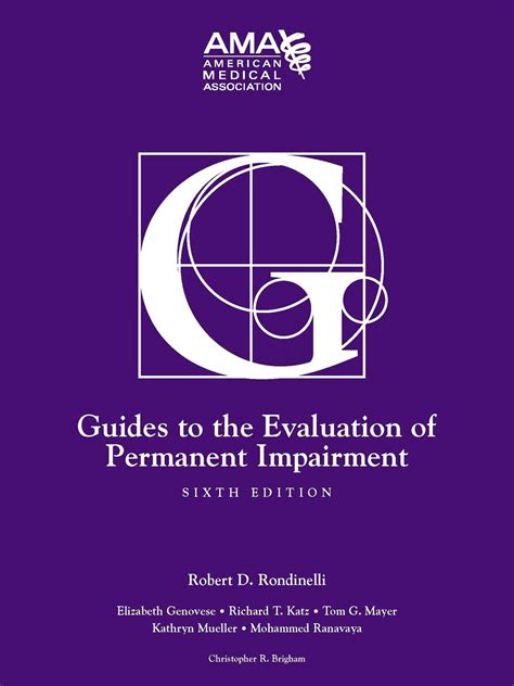 Read Online Guides To The Evaluation Of Permanent Impairment By Robert Rondinelli