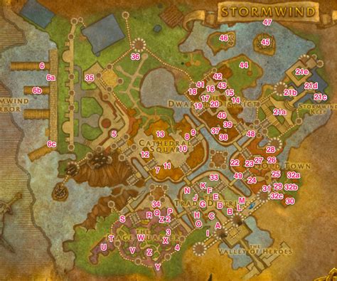 The Stormwind Visitor’s Center- Players who want to start a guild or create a tabard for their guild will want to stop in here. Trader’s Hall: This is the auction house where you can buy and sell items with other players.. 