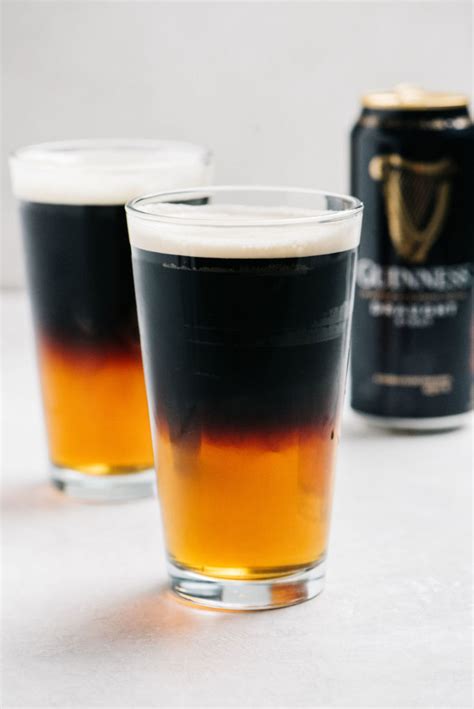 Guinness black and tan. Nov 21, 2019 · Alternatively, you can use a layering tool or the special Guinness black and tan spoon. NOTE: The reason the Guinness floats on top of the cider layer is its lower density. Irish stouts are typically much lighter than cider as their alcoholic content is lower – i.e. they have lower specific gravity. Cider contains more sugars which make it ... 