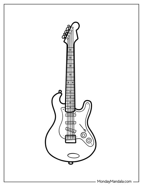Guitar Coloring Shee