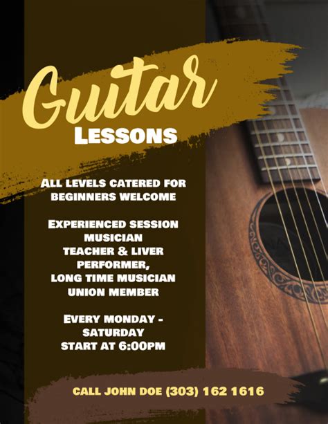 Guitar Lesson Flyer Template