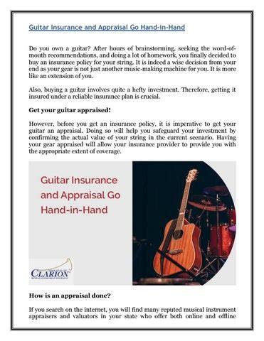 May 28, 2022 · Music Instrument Insurance, Musicians Insurance, Music Equipment & Gear Insurance. Protect your musical instruments with Clarion's Insurance. Contact us today for Cello insurance, Violin, Viola, flute, piccolo, guitar, drum, fiddle, oboe and other heritage music instruments Insurance. Call 800-848-2534. 