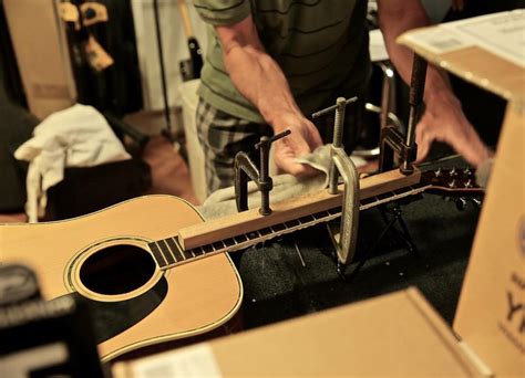 Guitar repairs. The guitar originated in Spain in the 15th century. It is believed that the Malagan people invented this musical instrument. The first guitar was very small, and constructed with f... 