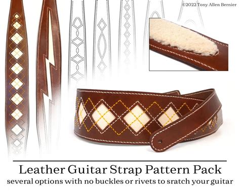 Guitar strap design Patterns and Templates