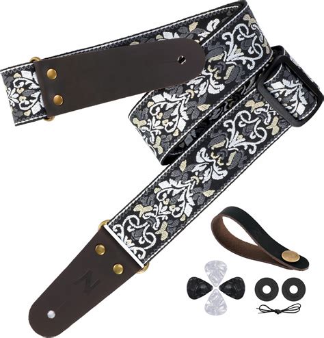 Guitar straps near me.  -Leatherette Guitar Strap with Hook--loop Fasteners -Adjust...