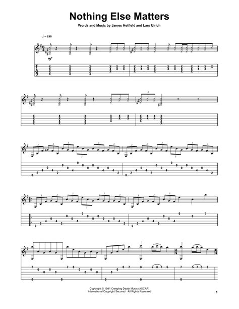 Guitar tabs for nothing else matters metallica. Nothing Else Matters (S&M) Tab by Metallica. Free online tab player. One accurate version. Play along with original audio. Songsterr Plus Tabs. Favorites. Submit Tab. My Tabs ... Kirk Hammett - Electric Guitar (clean) Get Plus! Uninterrupted sync with original audio? More Kirk Hammett. Electric Guitar … 