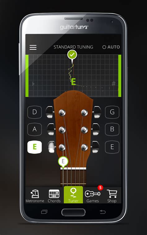 Click “Turn on Microphone” button to give the app permission to access your mic. Start tuning your guitar from the thickest string (the one with the lowest sound). On the left side of the tuner there’re buttons for each string – you can click them to hear how strings should sound for correctly tuned guitar.Play the string on your guitar.. 