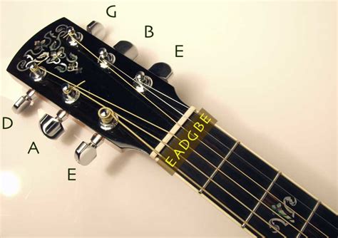 Guitar tuning standard. Turn the tuning peg clockwise to make it higher or anticlockwise to make it lower. Adjust the open A string until it matches the pitch of the A note played on the low E string. Move on to the next string and apply the same process. Tune each string to match the note on the 5th fret of the string below. 