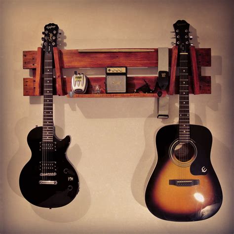 Guitar wall hanger. 