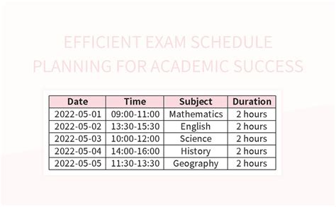 Gulc Exam Schedule