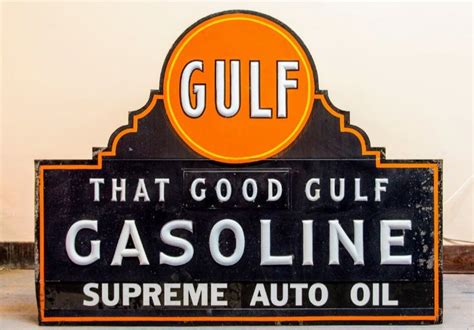 Gulf gasoline. Gulf Oil Tin Sign Gulf Gasoline No-Nox Lube Motor Oil Logo Pump Man Cave Gas Art. Opens in a new window or tab. Brand New. $11.95. Save up to 15% when you buy more. or Best Offer. arielmj432 (3,117) 99.4% +$3.50 shipping. GULF EXCLUSIVE ACCESSORY SHOP TOOL SET, 1:64 GL MUSCLE GREENLIGHT gas pump. 