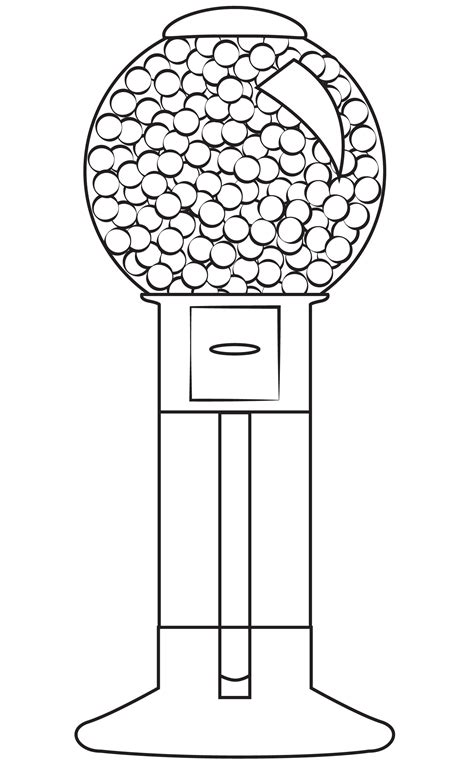 Gumball Machine Coloring Pages