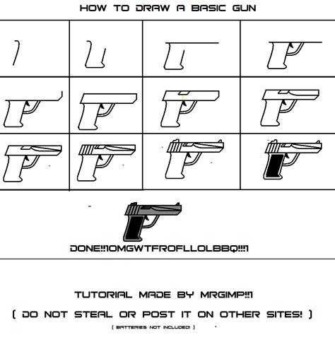 Gun Drawing Step By Step