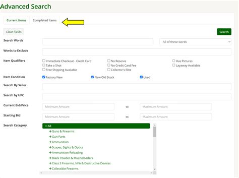 Gunbroker com advanced search.  Quick Search only searches active item listings Search ...