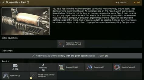 Gunsmith part 2.  Part 2 introduces players to the complexities of Tarkov...