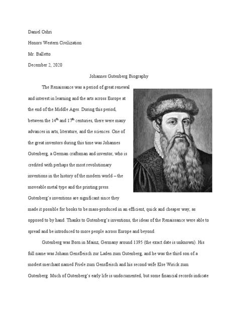 Gutenberg biography and workshop pdf
