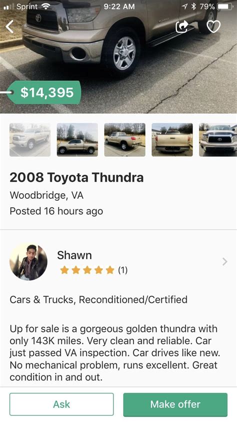 Guy on offerup post same description template but doesn’t