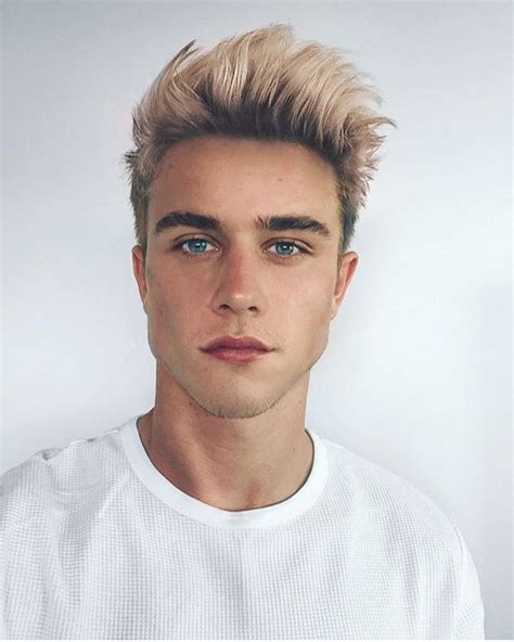Guys dyed blonde hair. It is an overcast mid-November morning, and the sun keeps trying to break through the clouds, coming in and out like waves of the ocean. Edit Your Post Published by Genny Jessee on... 