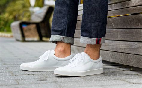 Guys white sneakers. White sneakers from brands like Fila, K-Swiss, Gucci and Balenciaga dominated street style this summer, ... The K-Swiss ST329 sneaker at NY Men’s Fashion Week.Shutterstock. 
