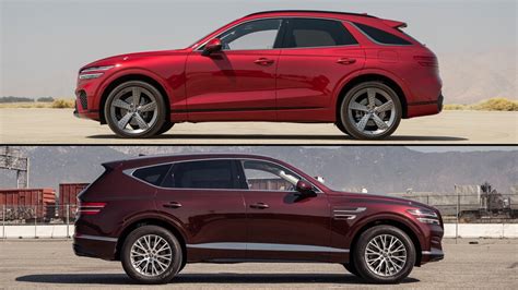 Gv70 vs gv80. The 2024 GV70's smaller 2.4-liter turbo inline-4 engine returns 24 MPG combined. This is an average of a 22 MPG city rating and the 28 MPG highway gas mileage rating of the SUV. 