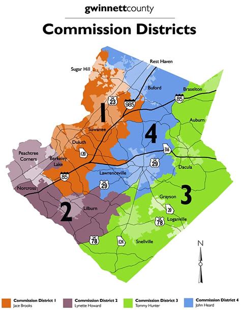 Gwinnett county commissioner map.  &mdash; &mdash; Map (db m114324) HM The Official Gwinne...