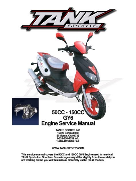 Gy6 service manual.  50CC-150CC Engine.  This service manual provides technical...