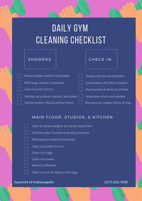 Gym Cleaning Checklist – Tasks For Fitness Facilities