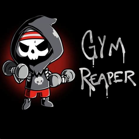 Gym reaper. Men's Graphic Gym T-Shirt Elevate your workouts with our Gym Reaper Gym T-Shirt. Designed with comfort and style in mind, our Graphic Gym T-Shirt range offers a variety of unique graphic designs that will make a statement during your workout. The snug fit around the arms and chest highlights your physique while the lon 