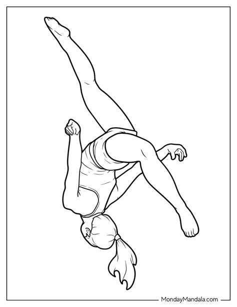 Gymnast Coloring Shee