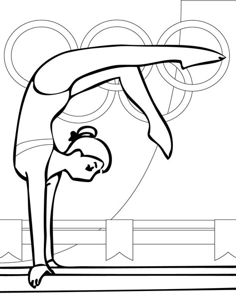 Gymnastics Color Pages Coloring Home