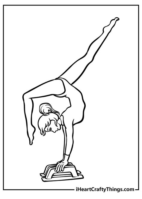 Gymnastics Coloring Shee