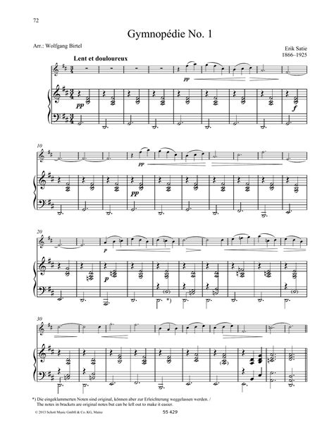Gymnopedie no 1. Here's the music notation and TABs for Gymnopedie No. 1 by Erik Satie for Classical Guitar. Please feel free to download, print, and share it. 
