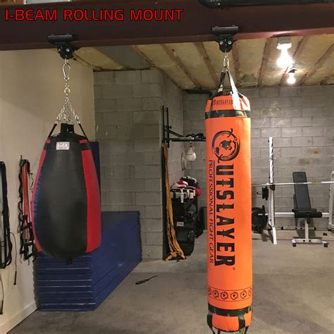 Gyms with punching bags. 1. 5. --. Use your right leg. Kick the lower half of the bag, as if aiming for an opponent’s leg, using your right leg. Pivot on your support foot and turn your hip over as you deliver the kick, to maximize power. Complete five low kicks. 