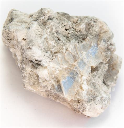 Gypsum lamellar habit or lamellar crystals of gypsum rock specimen from mining and quarrying industries.