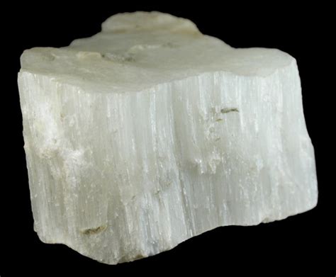 Gypsum satin spar mineral. The term satin spar was originally used to describe a form of fibrous calcite, which can be distinguished from gypsum satin spar due to its greater hardness. (A 3 on the Mohs hardness scale.) Satin spar is also much more common than selenite, despite them being from the same mineral. 