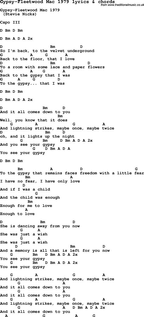 Gypsy fleetwood mac lyrics. Things To Know About Gypsy fleetwood mac lyrics. 
