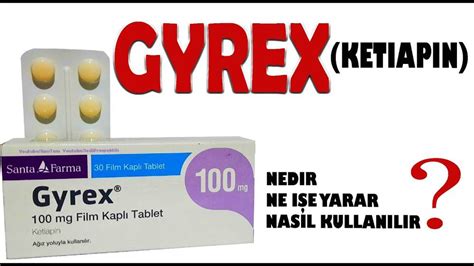 Gyrex 100 mg ilacının ana etkin maddesi Ketiapin için Kimyasal Yapı Resmi: Gyrex 100 mg 30 Tablet ilacının Kategorisi Sinir Sistemi - Psikoleptikler (Psikolojik İlaçlar) - Antipsikotikler - Diazepinler, Oksazepinler ve Tiyazepinler - KetiapinTabletler, sarı renkli, yuvarlak, bombeli, bir yüzünde "Q100" logosu bulunan film kaplı tabletler şeklindedir.