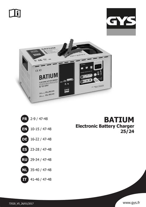 Gys BATIUM 25-24 Anleitung - Libble.de