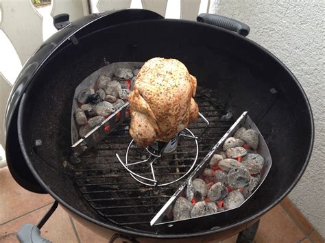 Hähnchen auf bierdose grillen weber