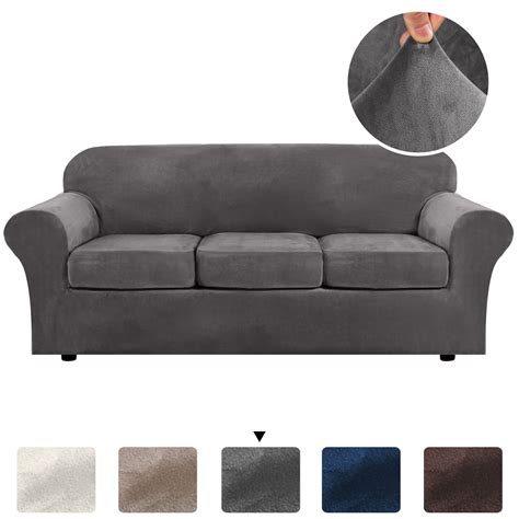 H.VERSAILTEX Stretch Velvet Sofa Covers for 3 Cushion Couch Covers Sofa Slipcovers Furniture Protector Soft with Non Slip Elastic Bottom, Crafted from Thick Comfy Rich Velour (Sofa 72"-90", Gray) Visit the H.VERSAILTEX Store 4.3 10,712 ratings Amazon's Choice in Sofa Slipcovers by H.VERSAILTEX 200+ bought in past month $2949. H versailtex sofa cover