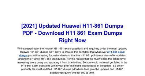H11-861_V3.0 PDF Demo