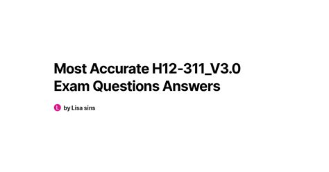 H12-311_V3.0 Exam