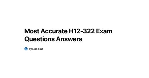 H12-322_V1.0 Customizable Exam Mode