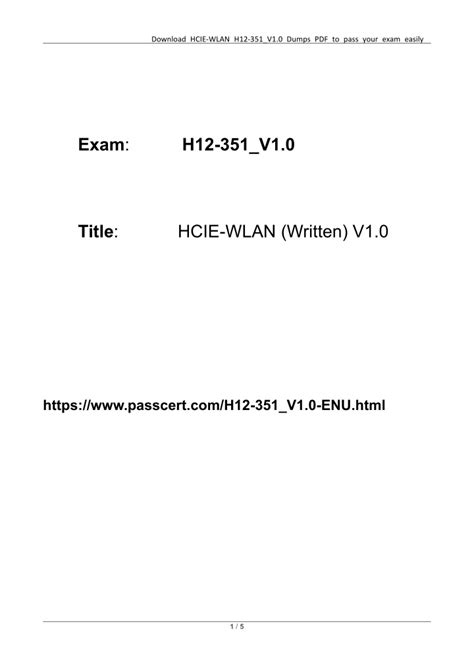 H12-351_V1.0 Prüfungsunterlagen