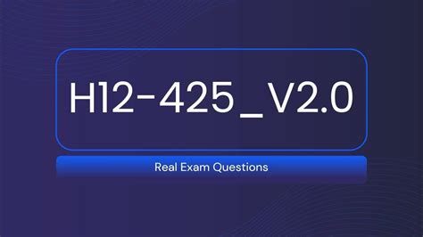 H12-425_V2.0 Exam