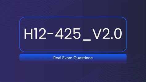 H12-425_V2.0 Musterprüfungsfragen