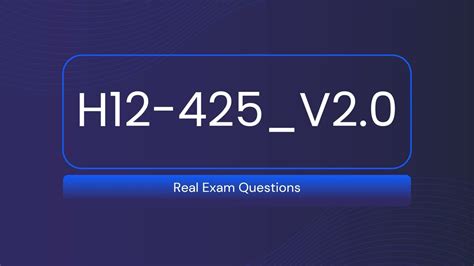 H12-425_V2.0-ENU Exam Fragen