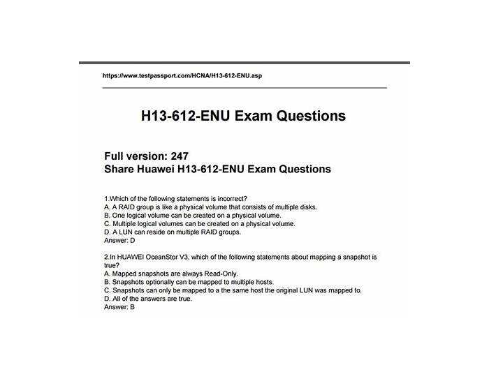 H12-425_V2.0-ENU Reliable Exam Sample