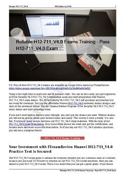 H12-711_V4.0 Trainingsunterlagen